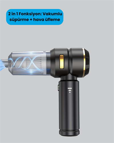 Araç İçi Derinlemesine Temizlik İçin Kompakt ve Ergonomik El Süpürgesi