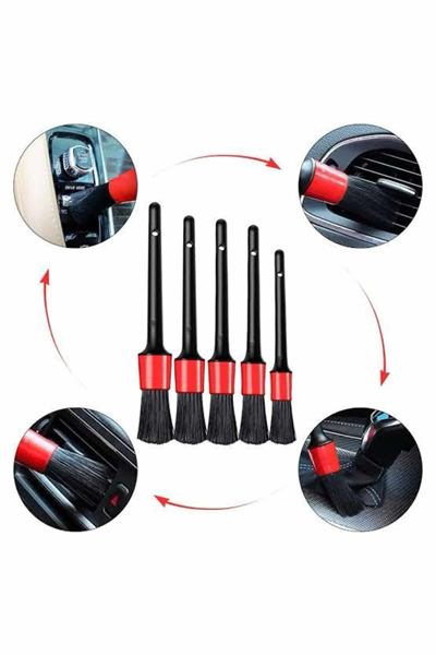 Araç İçi Led Aksesuar 5 Farklı Detaylı Araba Temizlik Fırçası Oto Temizleme Fırçası