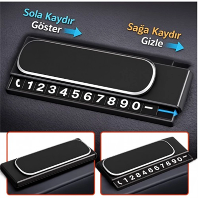 Araç İçi Numaratör - Kayar Kapaklı - Fosforlu Torpido Üstü