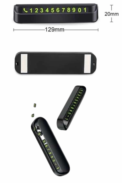 Araç İçi Numaratör Numaralık Oto Cam Kartı Fosforlu Numaratör