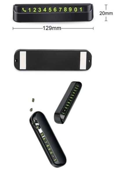 Araç İçi Numaratör Numaralık Oto Cam Kartı Fosforlu Numaratör