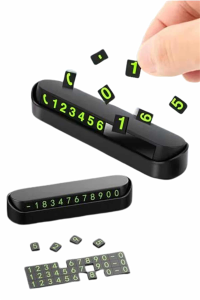 Araç İçi Numaratör Numaralık Oto Cam Kartı Fosforlu Numaratör