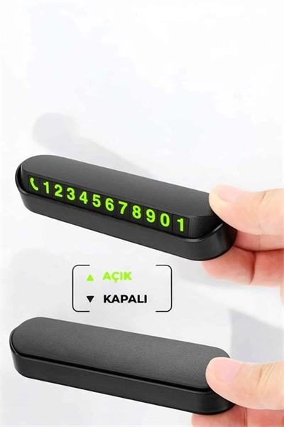 Araç İçi Numaratör Numaralık Torpido Üstü Açılır Kapanır Telefon Numarası Bırakma
