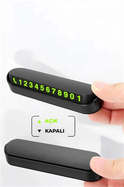 Araç İçi Numaratör Numaralık Torpido Üstü Açılır Kapanır Telefon Numarası Bırakma