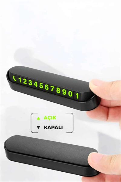 Araç İçi Numaratör Numaralık Torpido Üstü Açılır Kapanır Telefon Numarası Bırakma