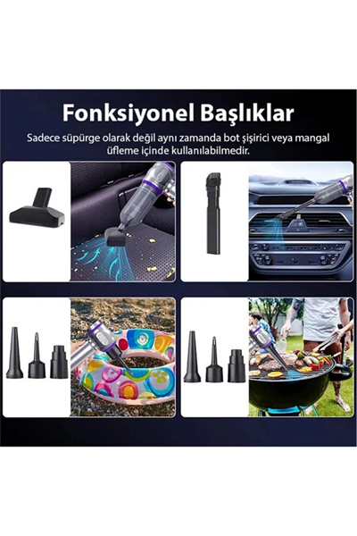 Araç İçi Süpürge - Diğer Özellikler: ŞARJLI, Özellik: Vakumlu | Teknik Özellikleri ve Kullanım