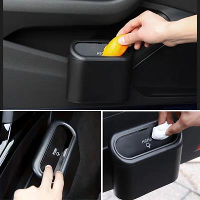 Araç İçi Takılarak Sabitlenebilen Mini Kapaklı Çöp Kovası (3936)