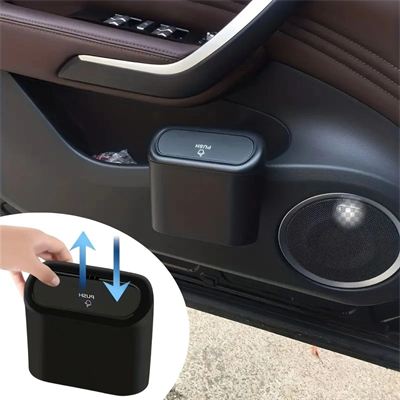 Araç İçi Takılarak Sabitlenebilen Mini Kapaklı Çöp Kovası