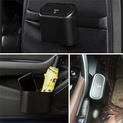 Araç İçi Takılarak Sabitlenebilen Mini Kapaklı Çöp Kovası Bx40
