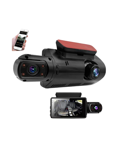 Araç İçi ve Ön Kameralı 3 İnç IPS Ekranlı Full HD Güvenlik Kamerası