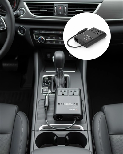 Araç İçin 12V 24V Güç Dönüştürücü 220V Priz ve USB Portlu