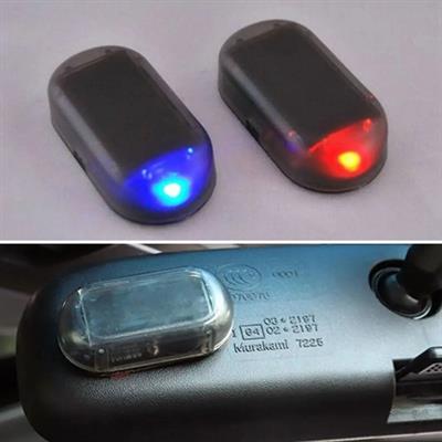 Araç İçin Caydırıcı Solar Enerji İle Şarj Olan  Güçlü Yapışkanlı Işıklı Plastik Mini Sahte Alarm (3936)