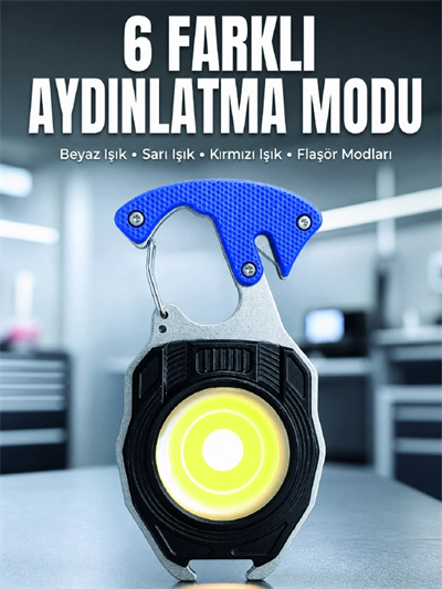 Araç Kamp Outdoor ve Tamir İşleri İçin Çok Amaçlı COB LED Şarjlı Kurtarma ve Çalışma Feneri