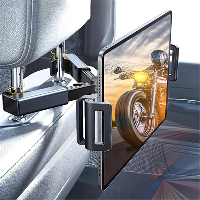 Araç Koltuk Arkası Tablet Tutucu, Telefon Tutucu, Tablet/Telefon Tutucu, 360° iPad Pro 12.9 Mini Air, Galaxy Tab A A7 S7, Switch, Surface, 4,7-12,9 inch ile uyumlu