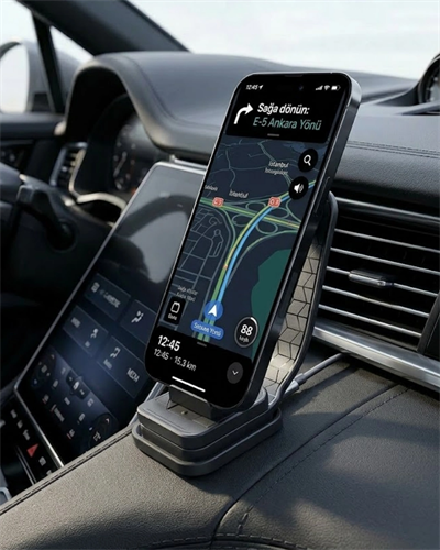 Araç Konsol Telefon Tutucu 360° Döner Katlanabilir Stand