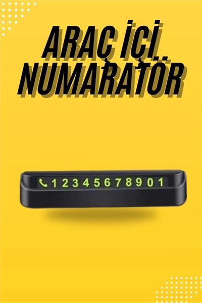 Araç Park Numaratörü Tüm Araçlara Uyumlu Araba Numaralık