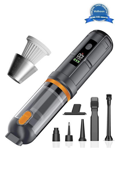 Araç Süpürgesi Şarjlı 120w 20.000pa Göstergeli Yeni Nesil Metal Filtre Extra Vakum Ve Üfleme