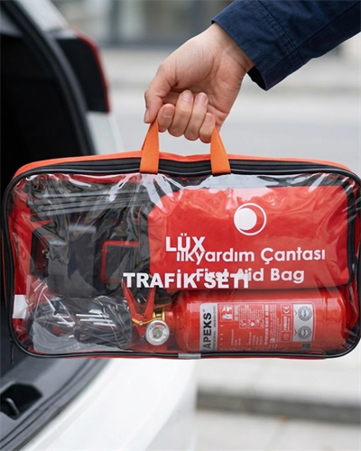Araç Trafik Seti Muayene Uyumlu Yangın Söndürücü ve İlk Yardım Kiti