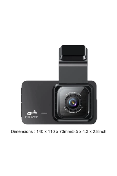 Araç içi çift lens wifi dash cam 1080P gece görüşlü çarpışma algılamalı video kamera