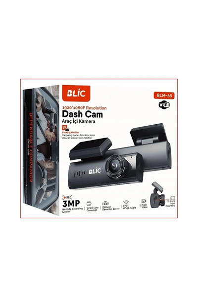 Araç içi kamera 1080P çözünürlük 1.2 inç ekran WiFi destekli gece görüşlü lityum-iyon