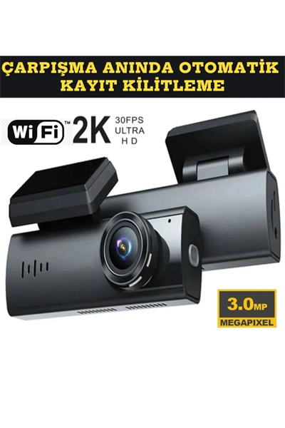 Araç içi kamera 1080P çözünürlük gece görüş çarpışma algılama park monitörü 3,8 inç ekran