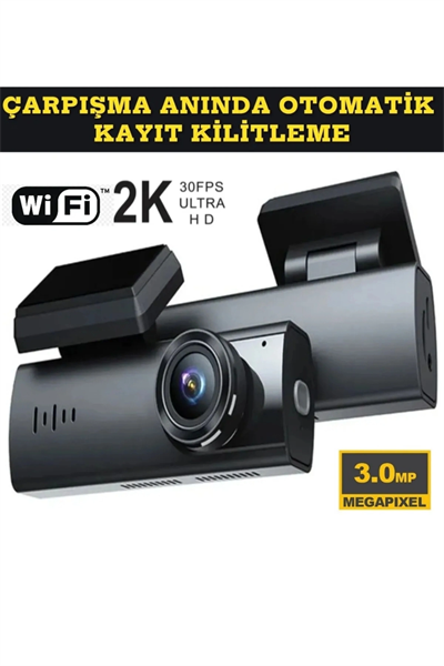 Araç içi kamera 1080P çözünürlük wifi gece görüş çarpışma algılama park monitörü