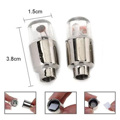 Araç ve Bisiklet İçin 2’li Mavi LED Hava Valfi Işık Kapakları–Gece Parlayan Lastik Lambası Sibop Kapağı (3936)