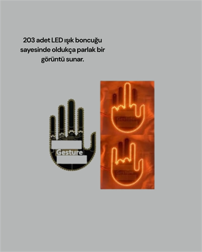 Aracınız İçin Eğlenceli ve Güvenli İletişim: LED Jest Lambası, Uzaktan Kumandalı, Kolay Montaj