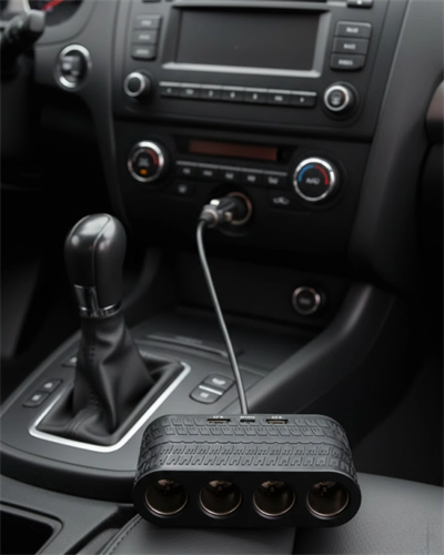 Araçlar İçin 4’lü Çakmak Çoklayıcı Type C USB ve Koruma Sistemli