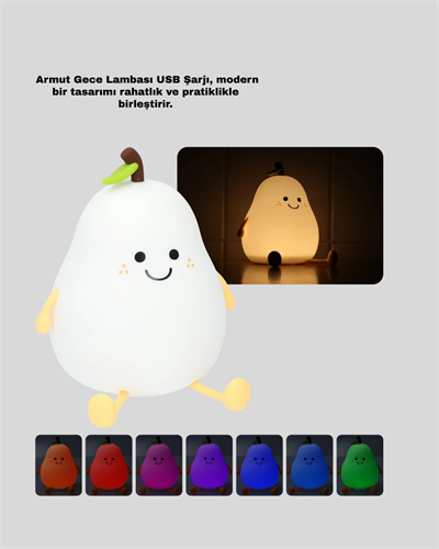 Armut Gece Lambası USB Şarjlı Ayarlanabilir LED Işık