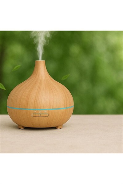 Aroma Difüzör Gece Işığı 7 Led Nemlendirici Kumandalı 550 ml Buhar Makinesi