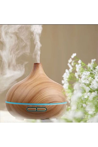 Aroma Difüzör Gece Işığı 7 Led Nemlendirici Kumandalı 550 ml Buhar Makinesi