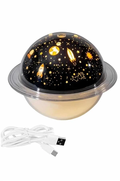 Aromaterapi Hava Nemlendirici Gece Lambası Uzay Model Satürn Oda Kokusu