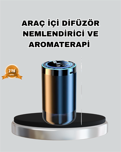 Aromaterapili Araç İçi Difüzör USB Bağlantılı ve Yıldız Işıklı