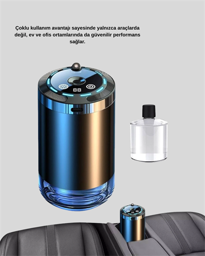 Aromaterapili Araç İçi Difüzör USB Bağlantılı ve Yıldız Işıklı