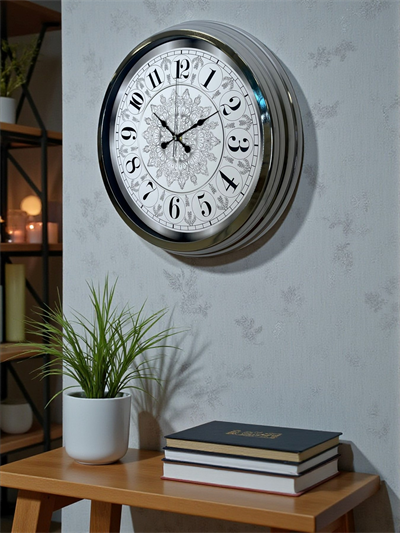 Asil Motif Krom 40 Cm Metal Duvar Saati