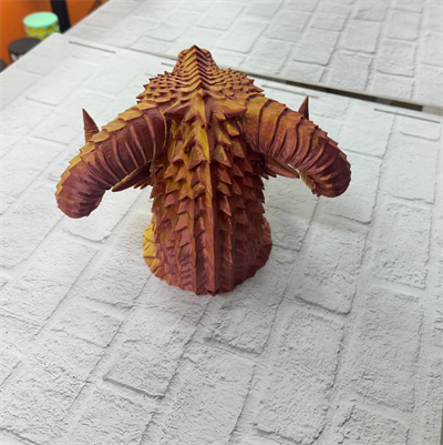 Asil Tasarım Gold–Red Ejderha Heykeli Hediyelik Fantastik Dekor