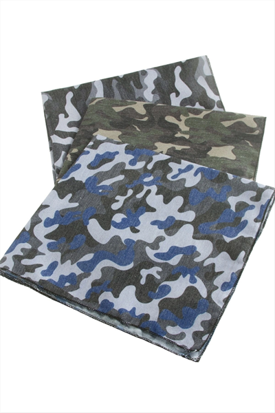 Asker Desenli Keten Bandana 50*50