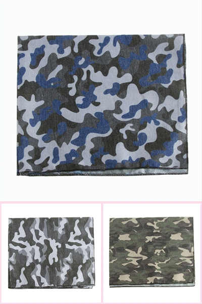 Asker Desenli Keten Bandana 50*50