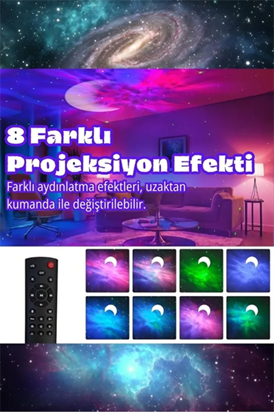 Astronot Bluetooth Hoparlör Bulutsusu Galax yAy Tavan Gökyüzü Projektör Zamanlayıcı Gece Lambası