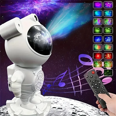 Astronot Gece Lambası Projektör Bluetooth Hoparlör Uzaktan Kumandalı Bx40