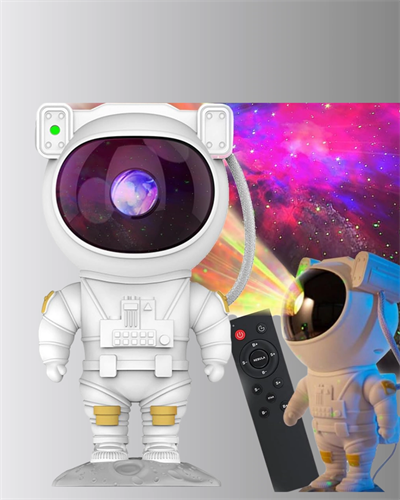 Astronot Şekilli Galaxy Projeksiyon Lambası Nebula Efektli Dekoratif Lamba