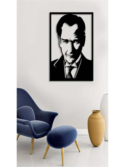 Atatürk Silüet Ahşap Duvar Tablosu