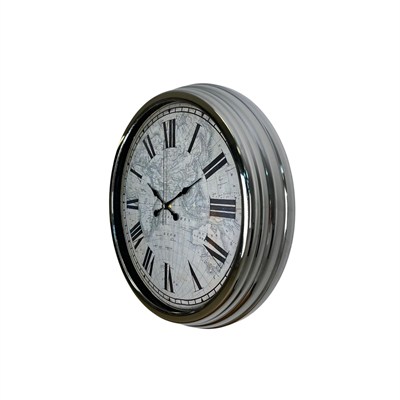 Atlas Silver 40 Cm Metal Duvar Saati