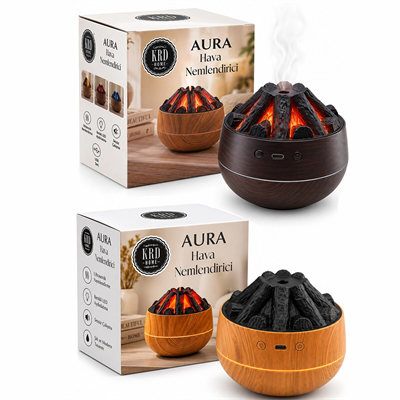 Aura Şömine Hava Nemlendirici Buhar Makine - Koku Giderici 8778 Bx40