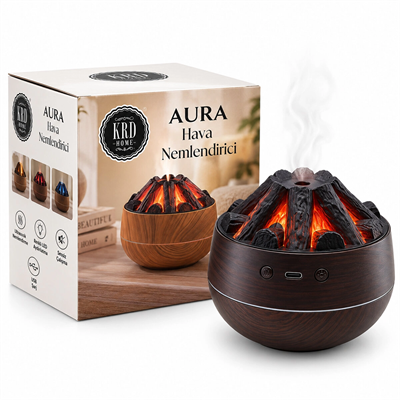 Aura Şömine Hava Nemlendirici Buhar Makine - Koku Giderici 8778 Bx40