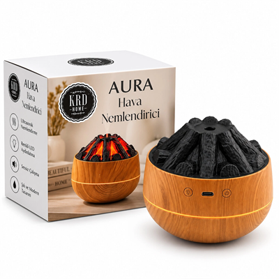 Aura Şömine Hava Nemlendirici Buhar Makine - Koku Giderici 8778 Bx40