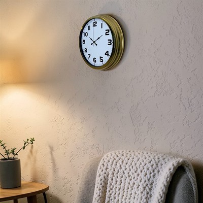 Aurelia Gold 40 Cm Metal Duvar Saati