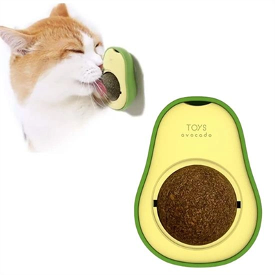 Avokado Model Yapışkanlı Kedi Oyuncağı Yenilebilir Kedi Nanesi Otu Bx40