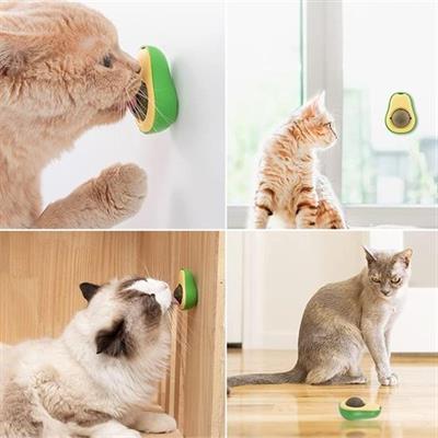 Avokado Model Yapışkanlı Kedi Oyuncağı Yenilebilir Kedi Nanesi Otu (3936)